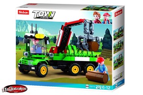 Farm Tractor with Log Trailer (B0778)