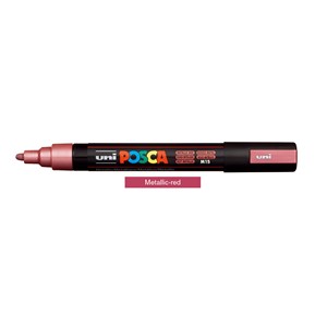 Μαρκαδόρος POSCA PC-5M METAL RED M15