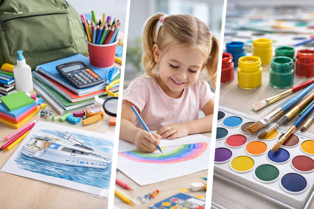 Σχολικά είδη στο Κερατσίνι, τετράδια και είδη ζωγραφικής